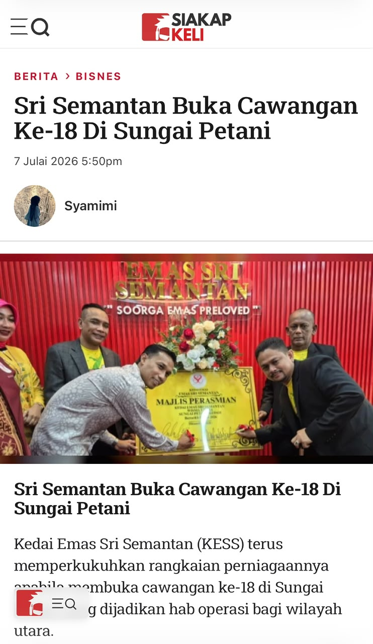 Pembukaan Cawangan ke 18 Sg Petani 5.7.2026